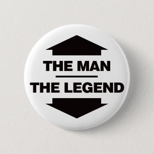 Bóton Redondo 5.08cm O homem a legenda - preto