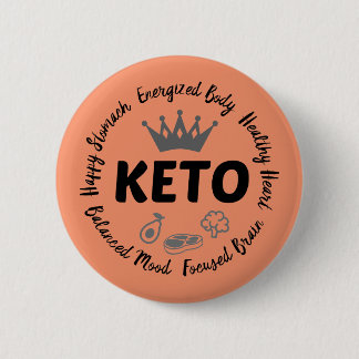 Bóton Redondo 5.08cm O Keto beneficia o emblema