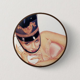 Bóton Redondo 5.08cm O kitsch BItsch: Retratos Pin-Acima