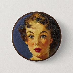 Bóton Redondo 5.08cm O kitsch BItsch: Retratos Pin-Acima