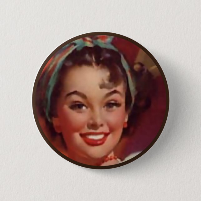 Bóton Redondo 5.08cm O kitsch BItsch: Retratos Pin-Acima (Frente)