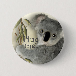Bóton Redondo 5.08cm O Koala bonito abraça-me