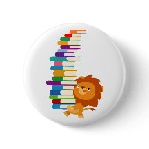 O leitor voraz (leão bonito dos desenhos animados)