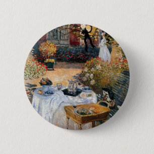 Bóton Redondo 5.08cm O Luncheon de Claude Monet