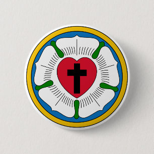 Bóton Redondo 5.08cm O Lutheranism Martin Luther do rosa de Luther