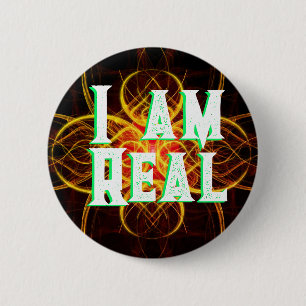 Bóton Redondo 5.08cm O Medalhão Vermelho, eu sou real