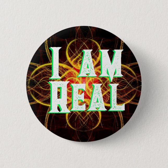 Bóton Redondo 5.08cm O Medalhão Vermelho, eu sou real (Frente)
