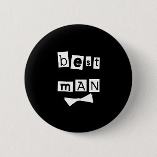 Bóton Redondo 5.08cm O melhor branco do homem no preto