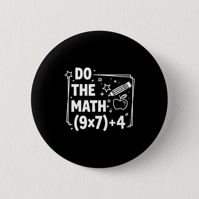 Bóton Redondo 5.08cm O Meme Math 67 Pemdas Elementar (Frente)