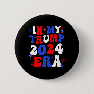 Bóton Redondo 5.08cm O Meu Trump Era Groovy 2024 Leva A América De Volt