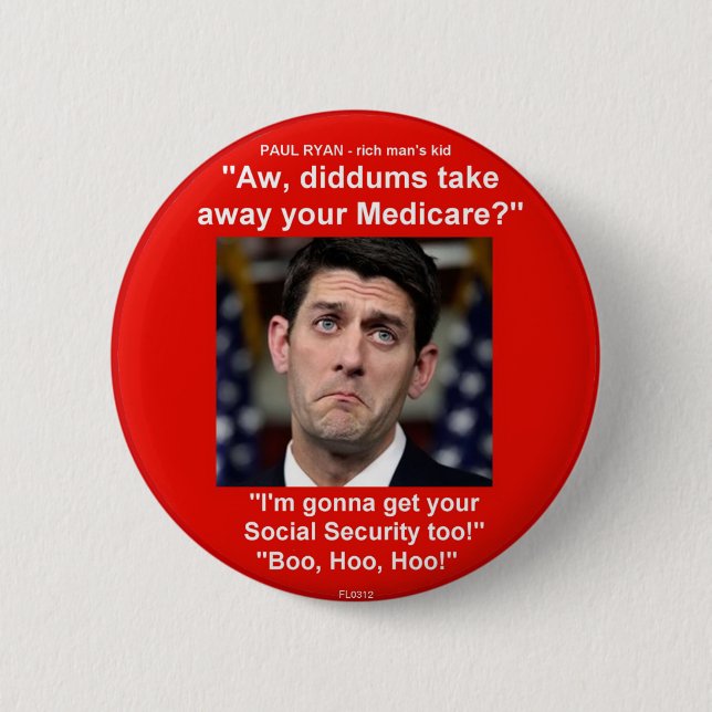 Bóton Redondo 5.08cm O MIÚDO de HOMEM RICO - botão (Frente)