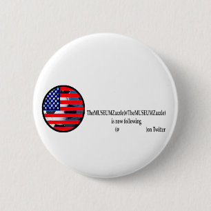 Bóton Redondo 5.08cm O MUSEUM Zazzle 2 no Twitter O MUSEUM Zazzle G
