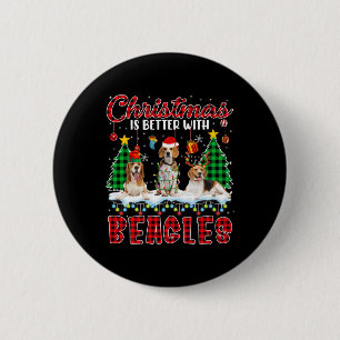 Bóton Redondo 5.08cm O Natal É Melhor Com Papais noeis De Beagles Elf R