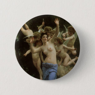 Bóton Redondo 5.08cm O ninho dos Wasp por William Adolphe Bouguereau