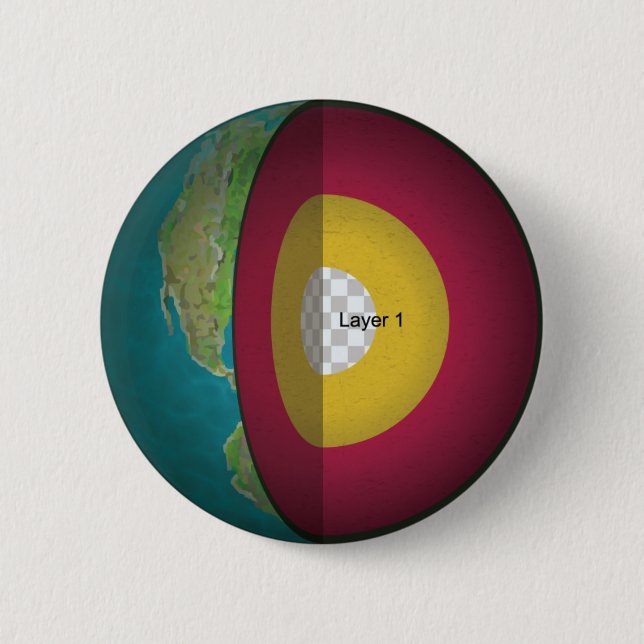 Bóton Redondo 5.08cm O núcleo de terra (Frente)