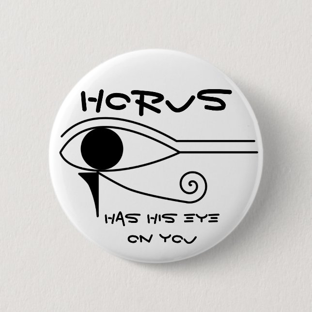 Bóton Redondo 5.08cm O olho de Horus (Frente)