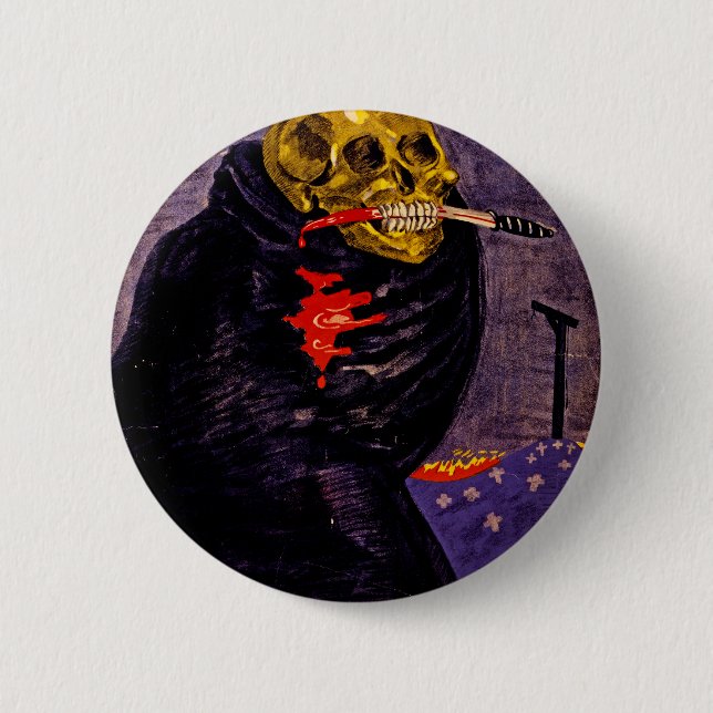 Bóton Redondo 5.08cm O Perigo do Bolshevismo (Frente)