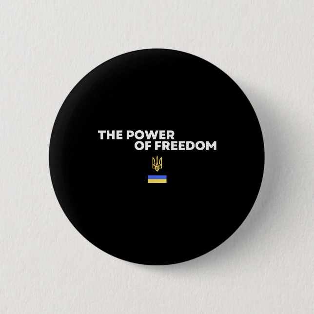 Bóton Redondo 5.08cm O Poder da Liberdade Tridente Símbolo da Bandeira  (Frente)