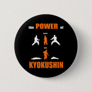 Bóton Redondo 5.08cm O Poder De Kyokushin Proud Karate Design Para Kar