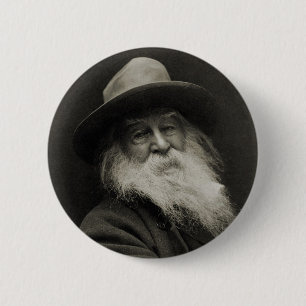 Bóton Redondo 5.08cm O poeta de riso Walt Whitman do filósofo