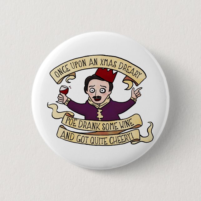 Bóton Redondo 5.08cm O ponto de entrada bebeu algum vinho e obteve-o (Frente)