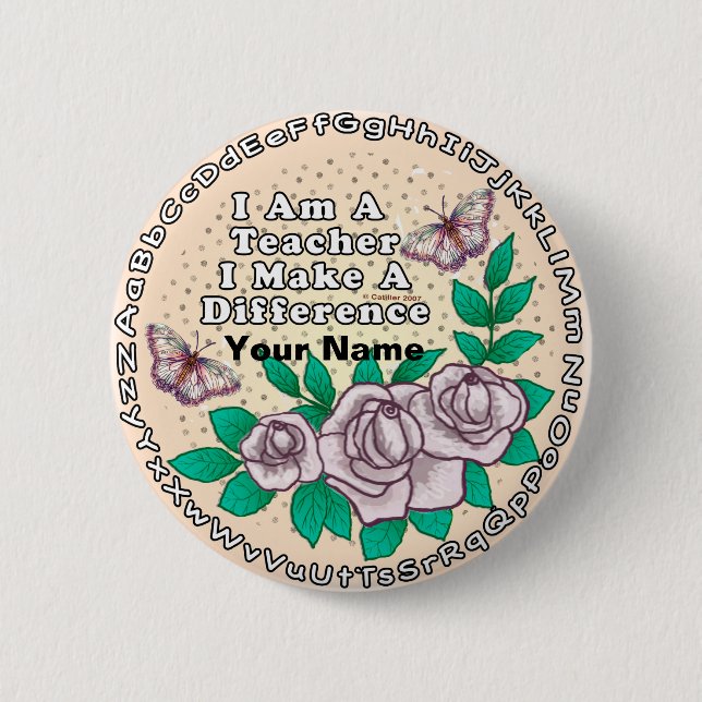 Bóton Redondo 5.08cm O professor faz o botão do pino da diferença (Frente)