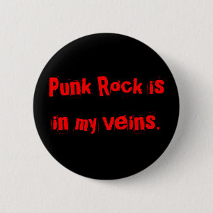 Bóton Redondo 5.08cm O punk rock está em minhas veias