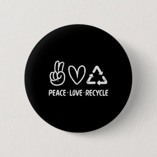Bóton Redondo 5.08cm O Reciclagem do Dia da Terra do Reciclar Peace Lov