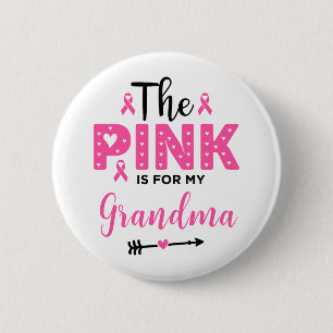 Bóton Redondo 5.08cm O Rosa é Para a Conscientização do Câncer de Mama 