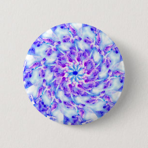 Bóton Redondo 5.08cm O roxo floresce a mandala