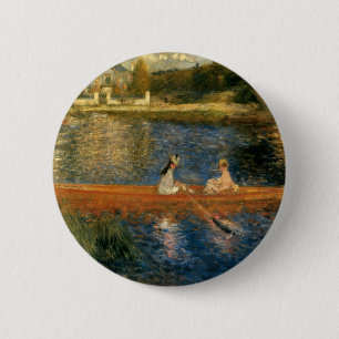 Bóton Redondo 5.08cm O Sena de Renoir em Asnières (Skiff) cerca de 1879