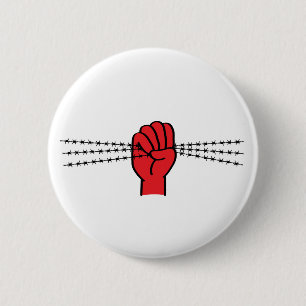 Bóton Redondo 5.08cm O sibool de protesto conheceu prikkeldraad. Gebald