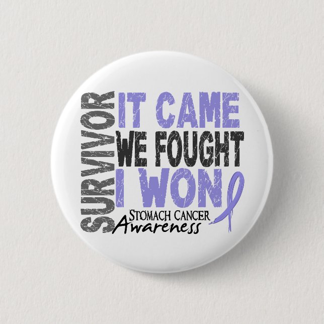 Bóton Redondo 5.08cm O sobrevivente de câncer que do estômago veio nós (Frente)