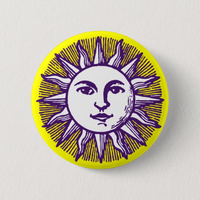 BÓTON REDONDO 5.08CM O SOL ROXO (Frente)