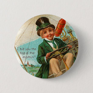 Bóton Redondo 5.08cm O superior do vintage o botão da manhã