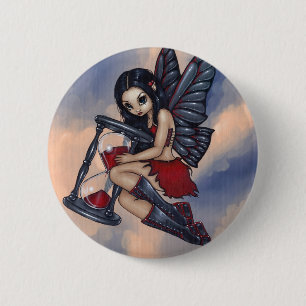 Bóton Redondo 5.08cm O "tempo voa" o botão