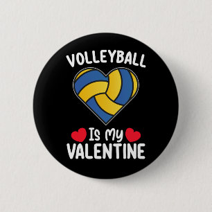 Bóton Redondo 5.08cm O Volei É Meu Esporte Do Dia De São Valentim