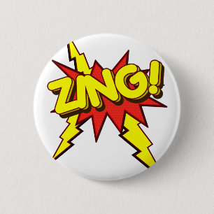 Bóton Redondo 5.08cm O Zing, Zap, prisioneiro de guerra!!!