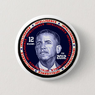 Bóton Redondo 5.08cm Obama12 raciocina botão