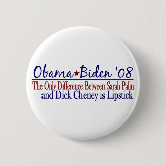 Bóton Redondo 5.08cm Obama 2008 (Sarah Palin Dick Cheney)