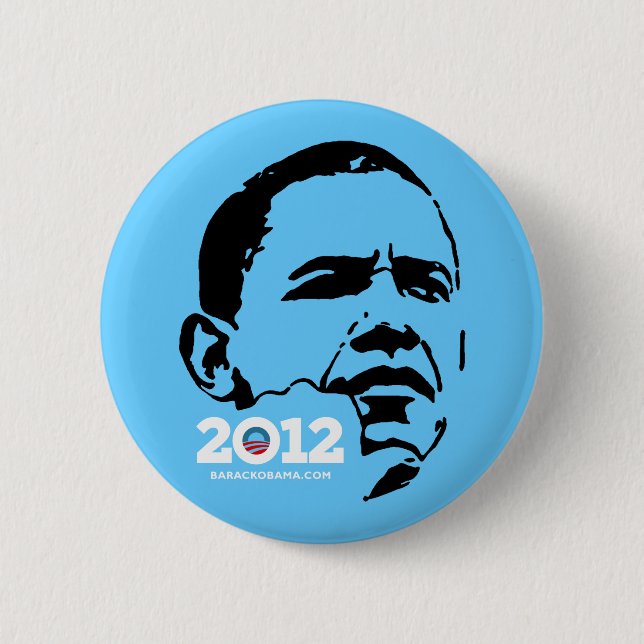 Bóton Redondo 5.08cm Obama 2012 (Frente)