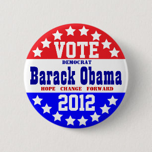 Bóton Redondo 5.08cm Obama 2012 (estilo do vintage)