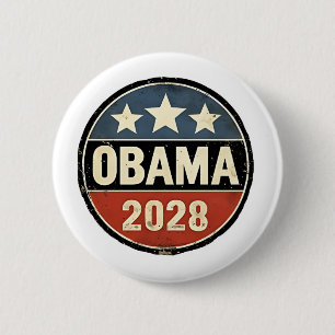 Bóton Redondo 5.08cm Obama 2028 Política Eleitoral dos EUA