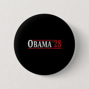 Bóton Redondo 5.08cm Obama 2028 Vote Obama Para Presidente 2028 Vintage