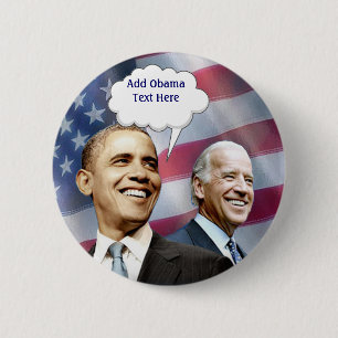 Bóton Redondo 5.08cm Obama Biden