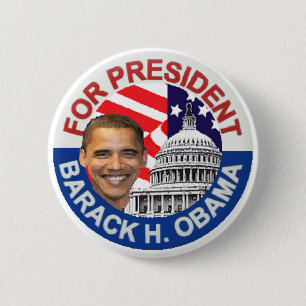 Bóton Redondo 5.08cm Obama Biden