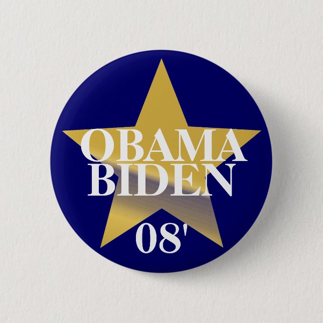 Bóton Redondo 5.08cm Obama Biden (Frente)