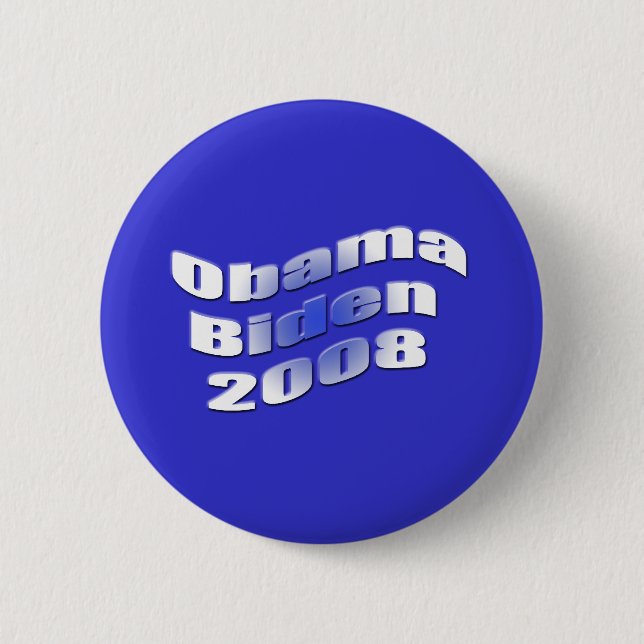 Bóton Redondo 5.08cm obama biden 2008 (Frente)