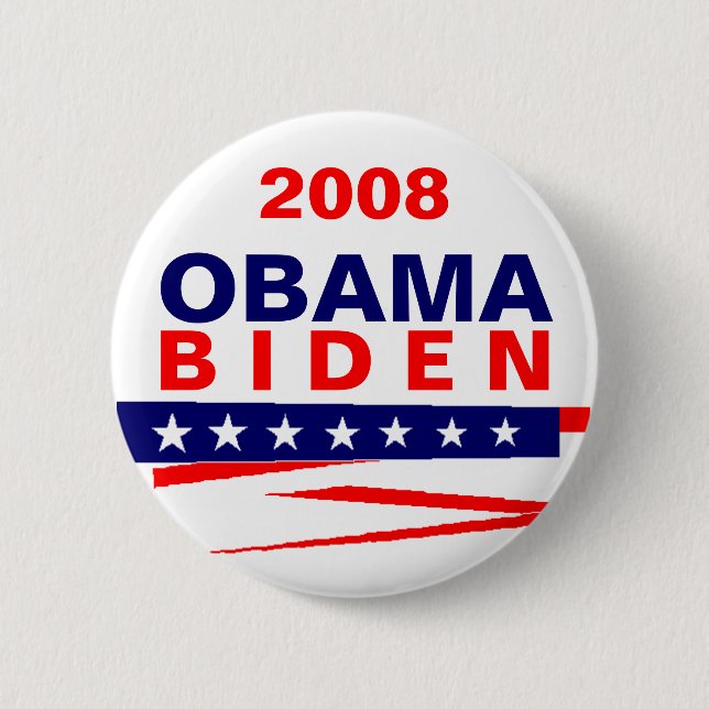 BÓTON REDONDO 5.08CM OBAMA-BIDEN, 2008 (Frente)