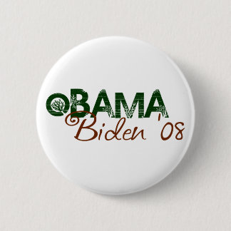 Bóton Redondo 5.08cm Obama Biden 2008 (edição verde)